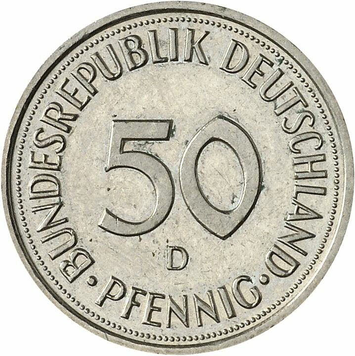 DE 50  Pfennig 1989 D
