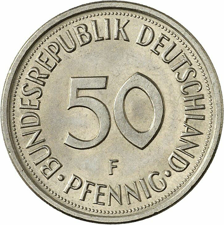 DE 50  Pfennig 1975 F