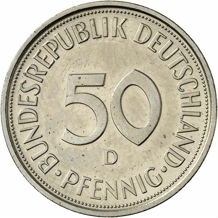 DE 50  Pfennig 1972 D