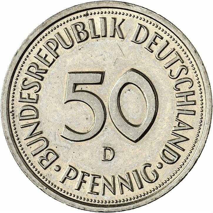 DE 50  Pfennig 1987 D