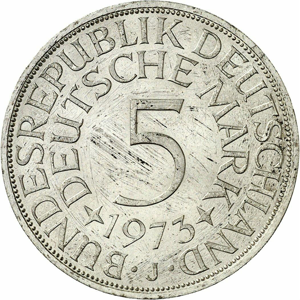 DE 5 Deutsche Mark 1973 J