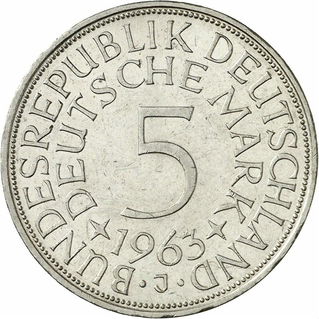 DE 5 Deutsche Mark 1963 J