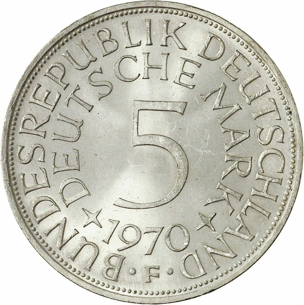 DE 5 Deutsche Mark 1970 F