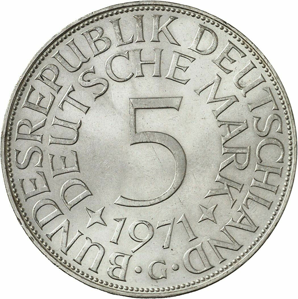 DE 5 Deutsche Mark 1971 G