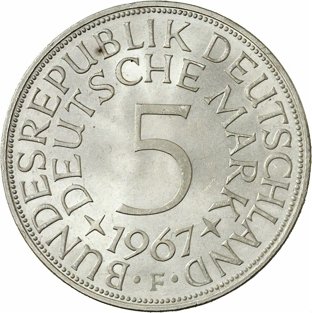 DE 5 Deutsche Mark 1967 F