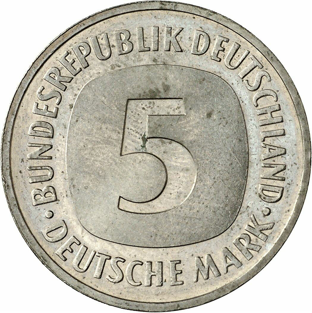 DE 5 Deutsche Mark 1989 F