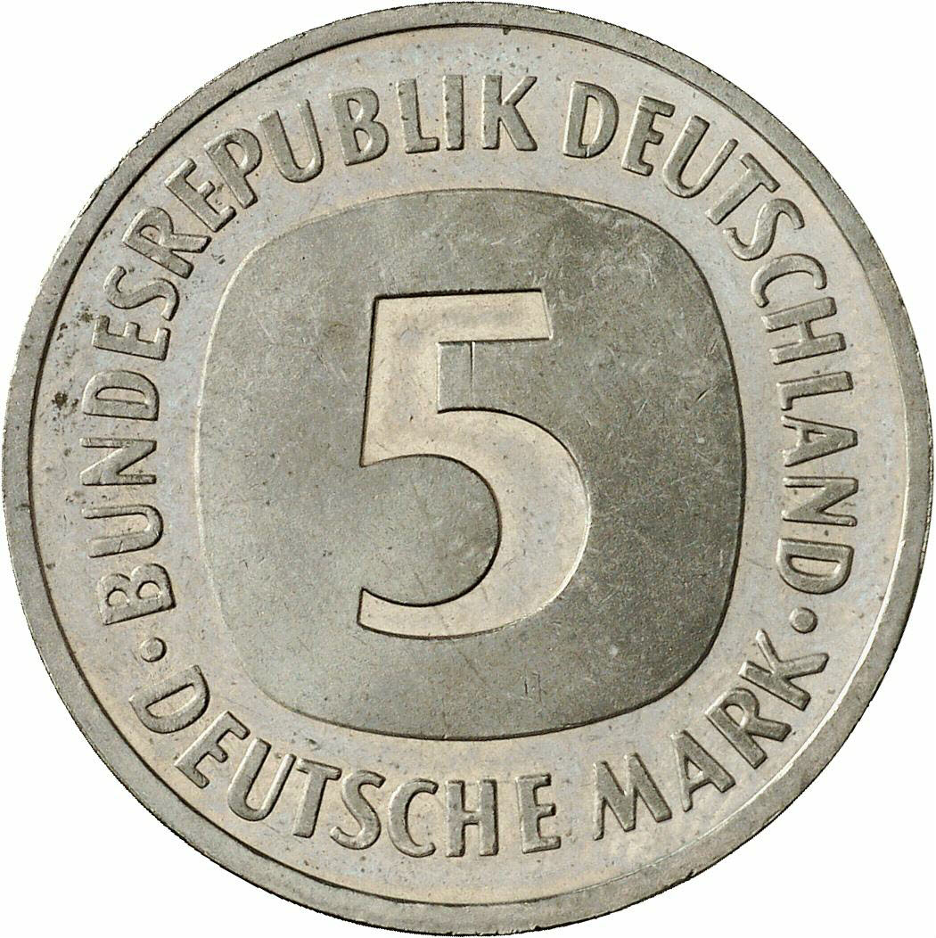 DE 5 Deutsche Mark 1990 J