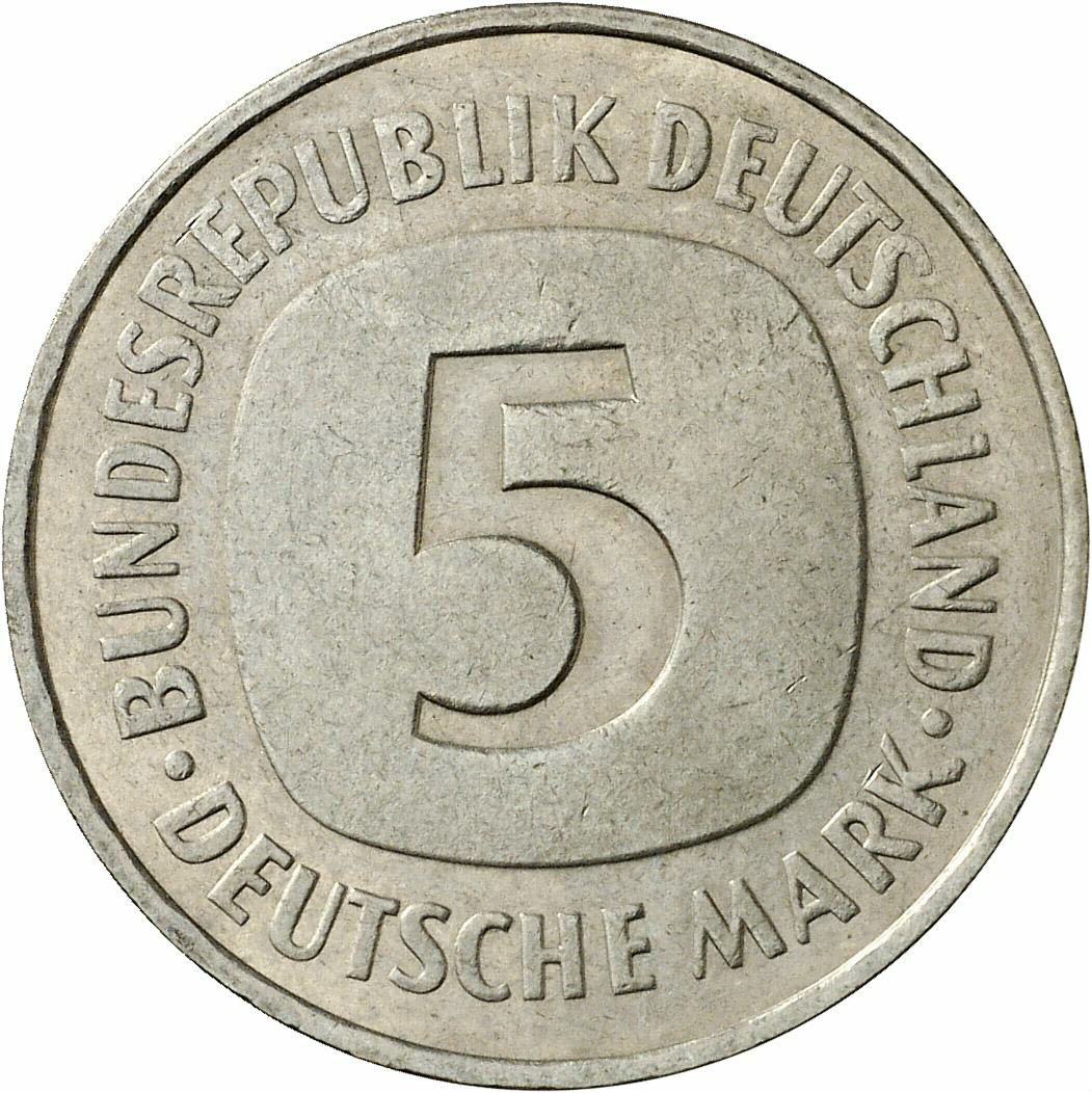 DE 5 Deutsche Mark 1977 J