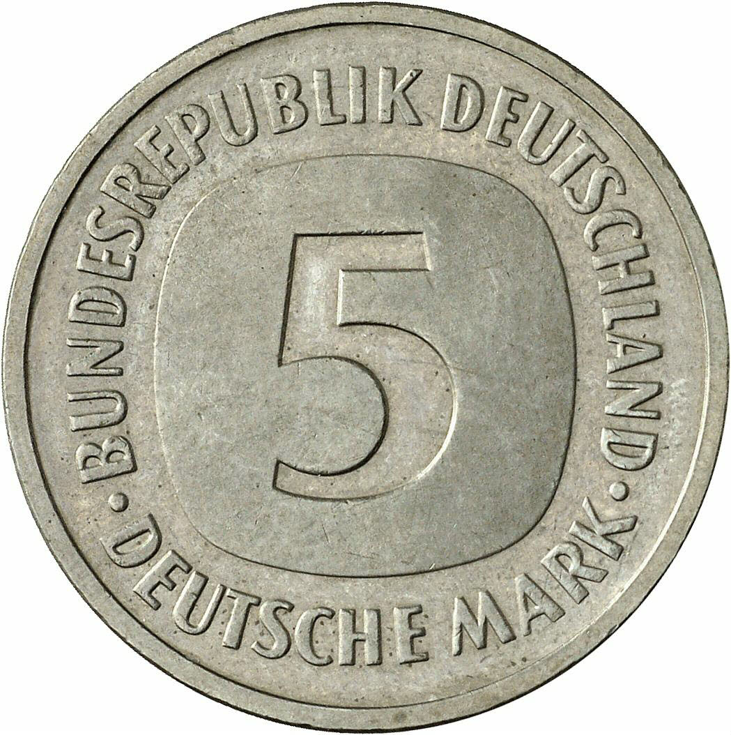 DE 5 Deutsche Mark 1986 J
