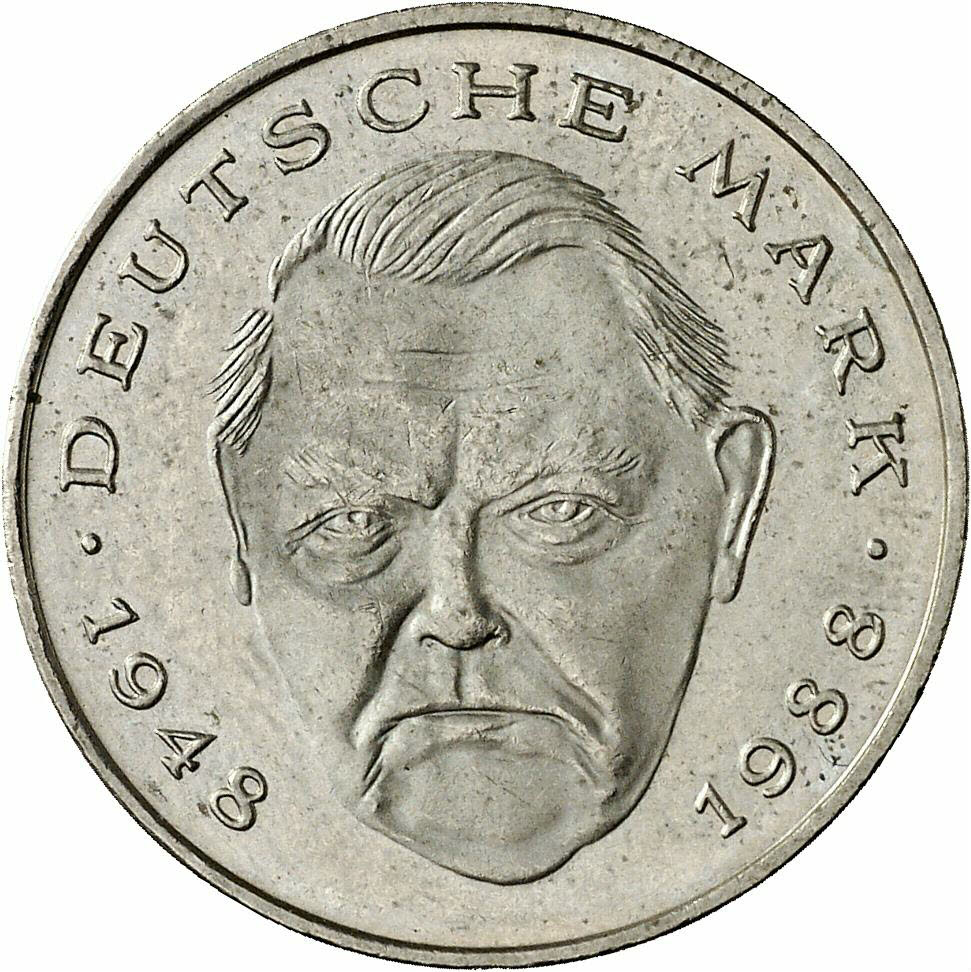 DE 2 Deutsche Mark 1989 F