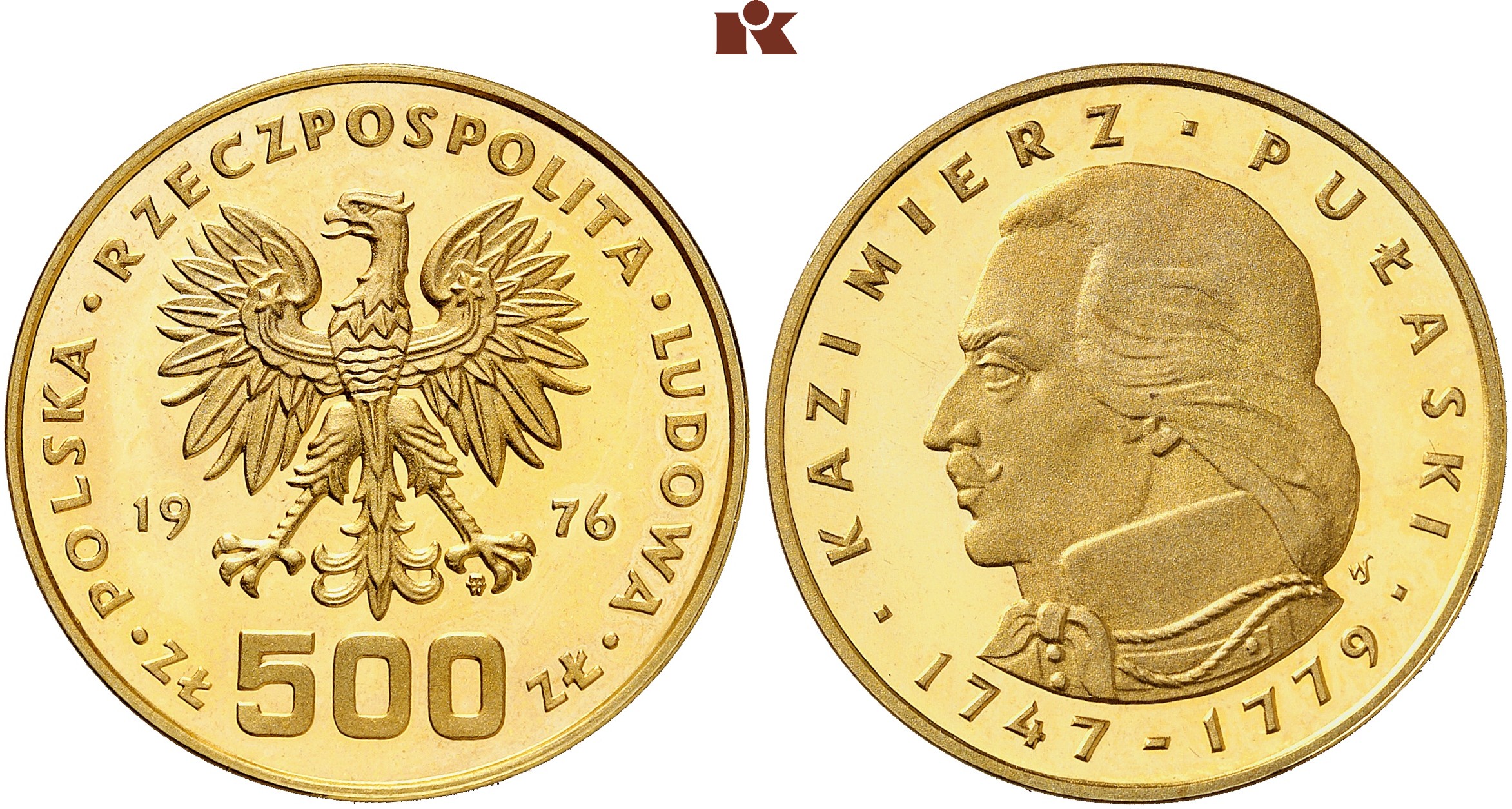 PL 500 Zloty 1976 monogram MW