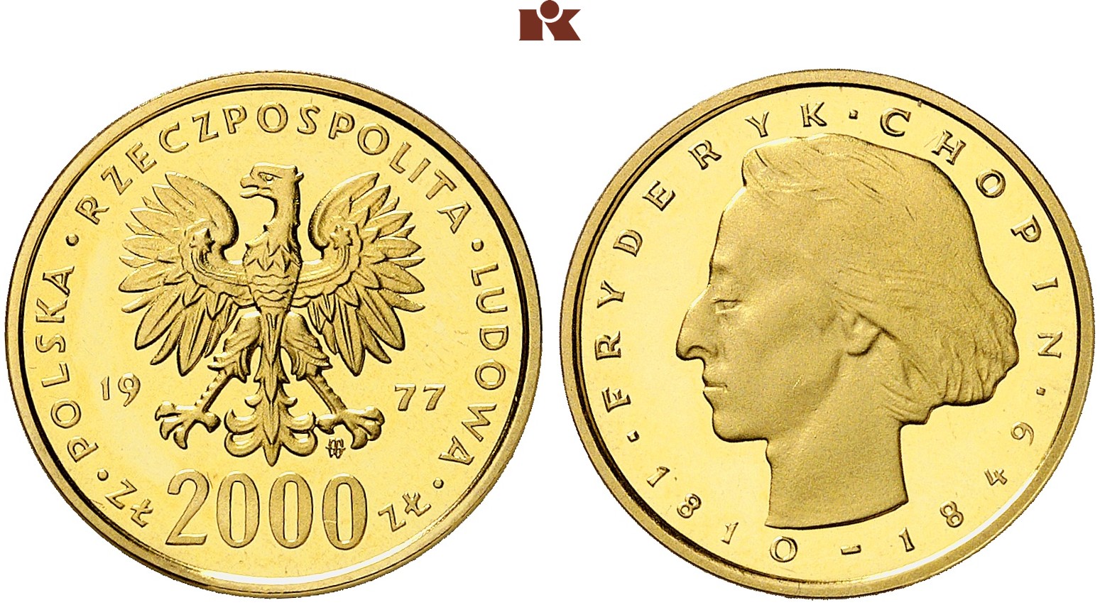 PL 2000 Zloty 1977 monogram MW