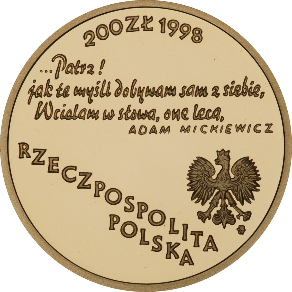 PL 200 Zloty 1998 monogram MW