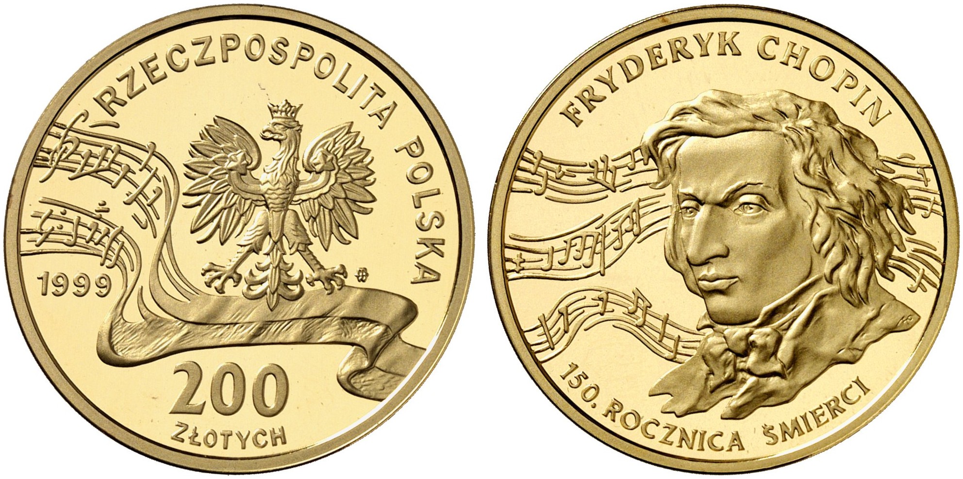 PL 200 Zloty 1999 monogram MW