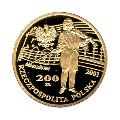 PL 200 Zloty 2001 monogram MW