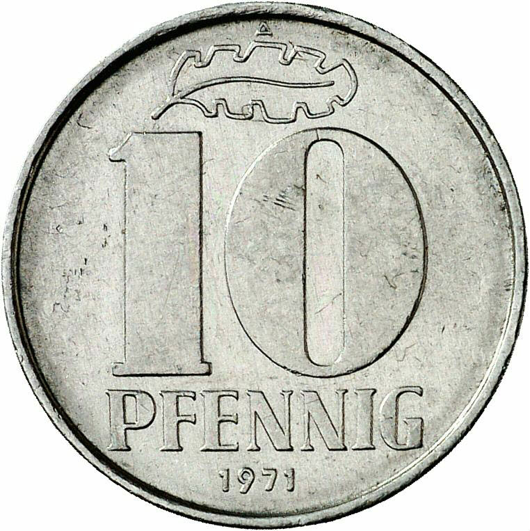 DE 10 Pfennig 1971 A