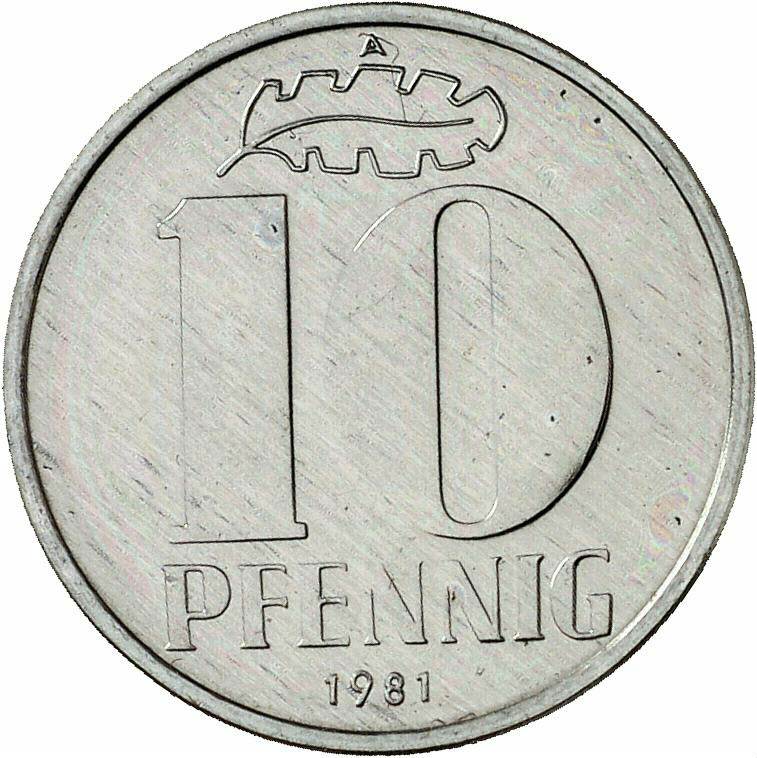 DE 10 Pfennig 1981 A