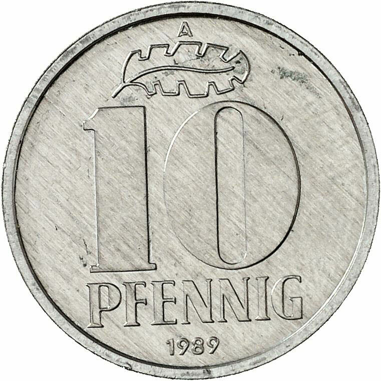 DE 10 Pfennig 1989 A
