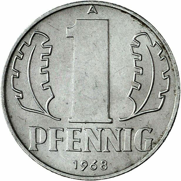 DE 1 Pfennig 1968 A