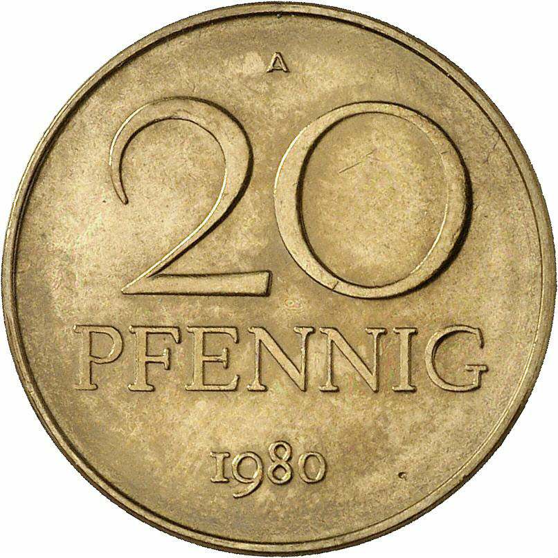 DE 20 Pfennig 1980 A