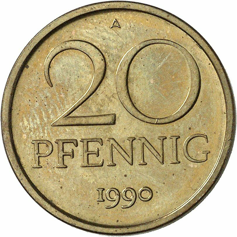 DE 20 Pfennig 1990 A
