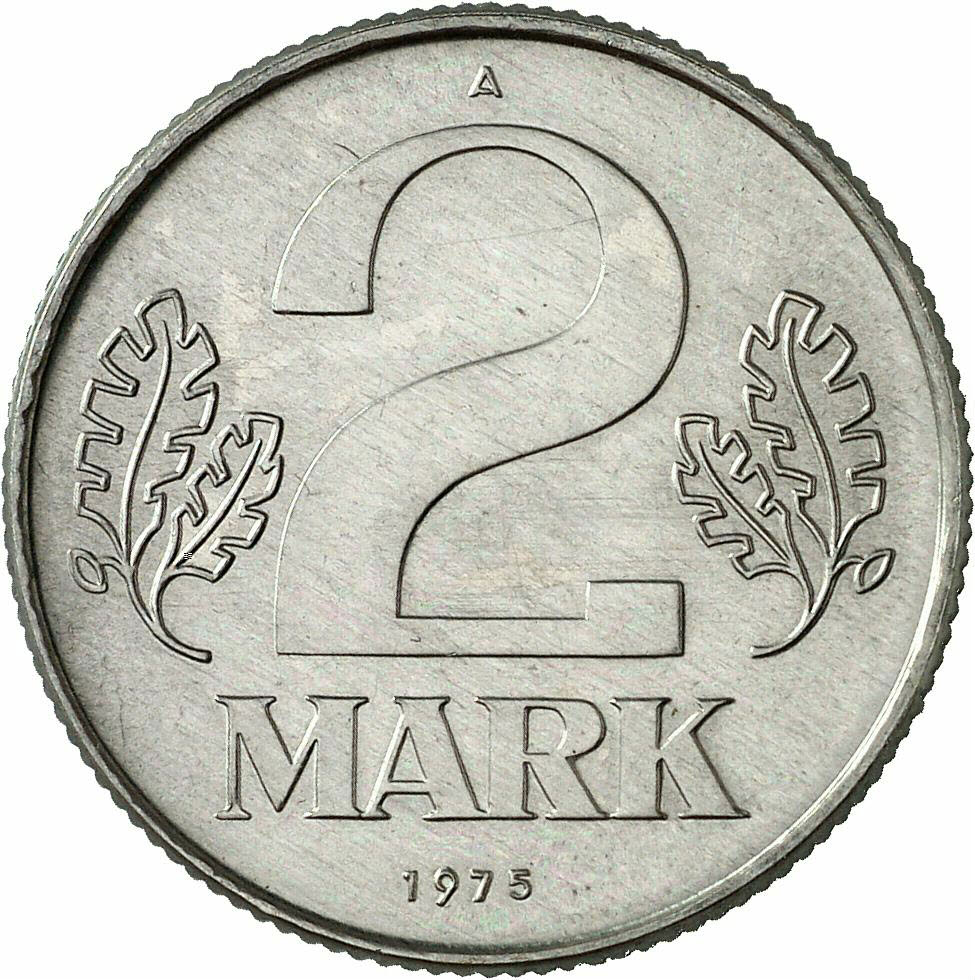 DE 2 Mark der DDR 1975 A