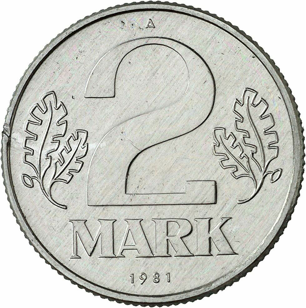 DE 2 Mark der DDR 1981 A