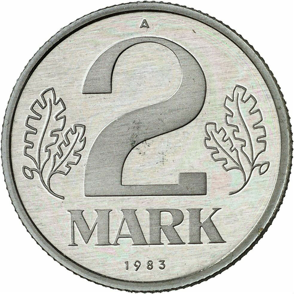 DE 2 Mark der DDR 1983 A