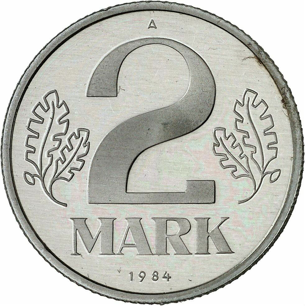 DE 2 Mark der DDR 1984 A