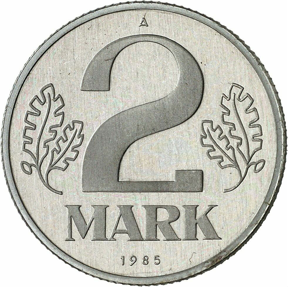 DE 2 Mark der DDR 1985 A