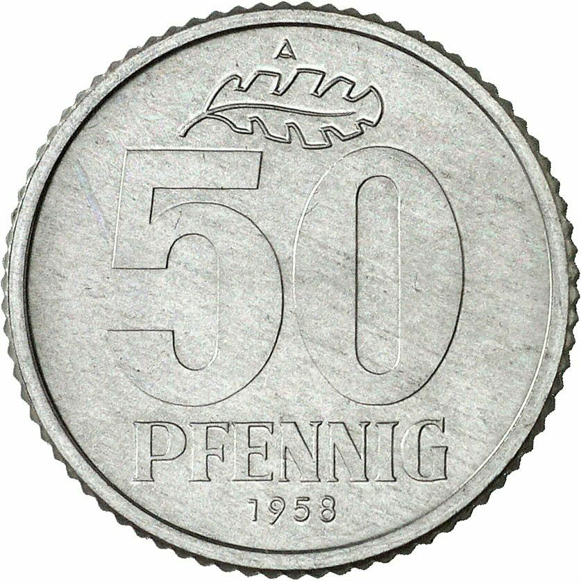 DE 50 Pfennig 1958 A