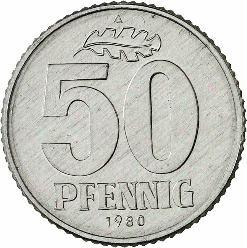 DE 50 Pfennig 1980 A