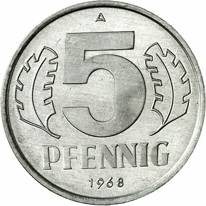 DE 5 Pfennig 1968 A