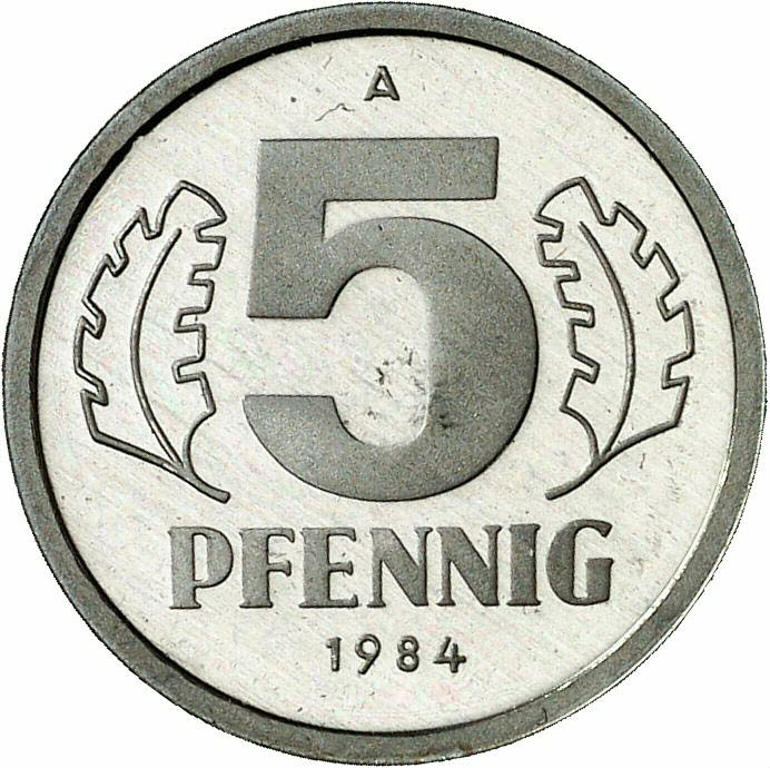DE 5 Pfennig 1984 A