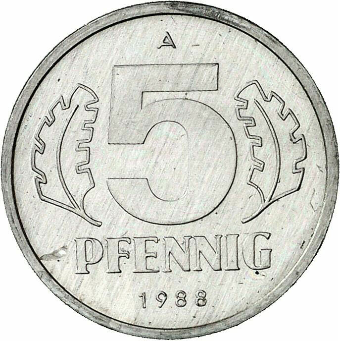 DE 5 Pfennig 1988 A