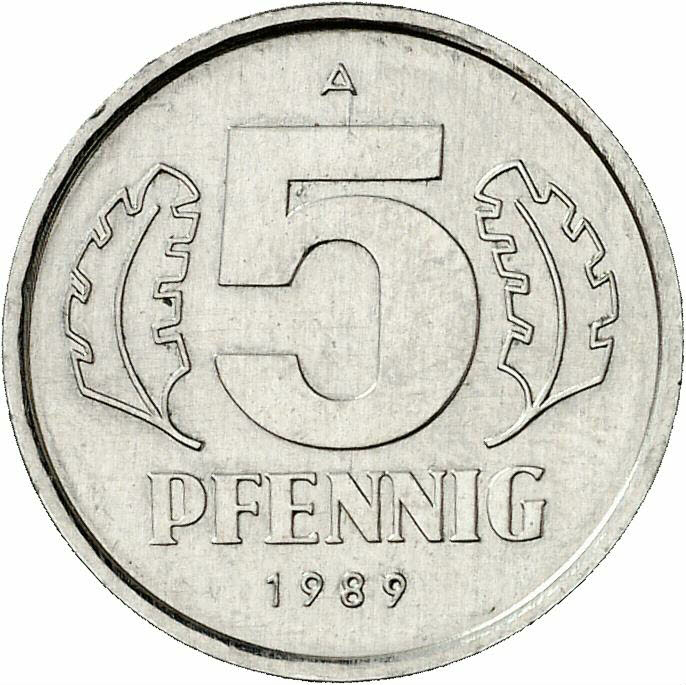DE 5 Pfennig 1989 A
