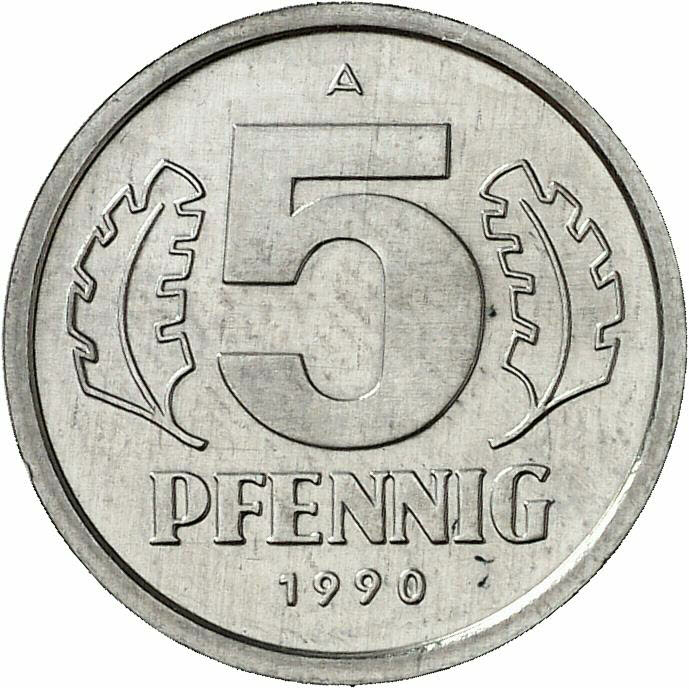 DE 5 Pfennig 1990 A