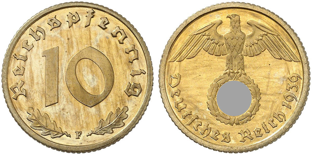 DE 10 Reichspfennig 1939 G