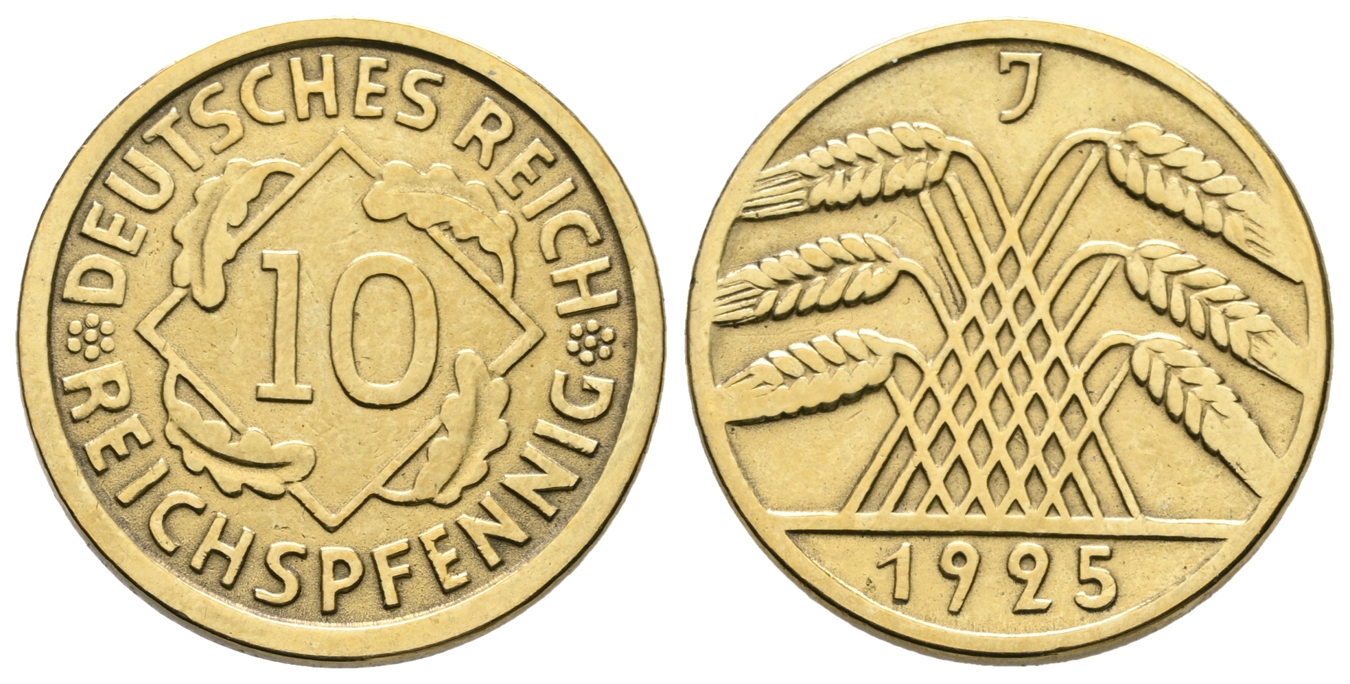 DE 10 Reichspfennig 1925 D
