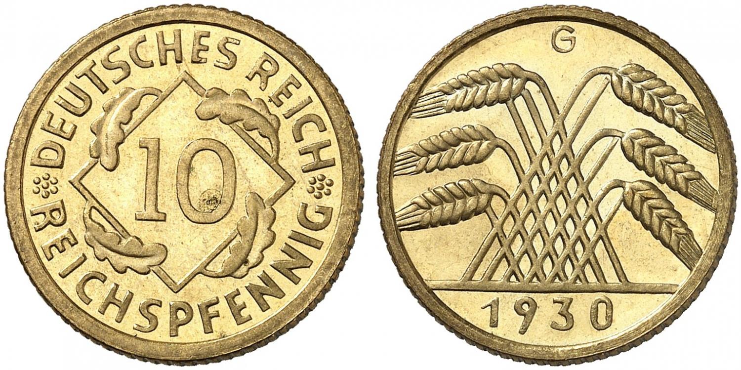 DE 10 Reichspfennig 1930 F
