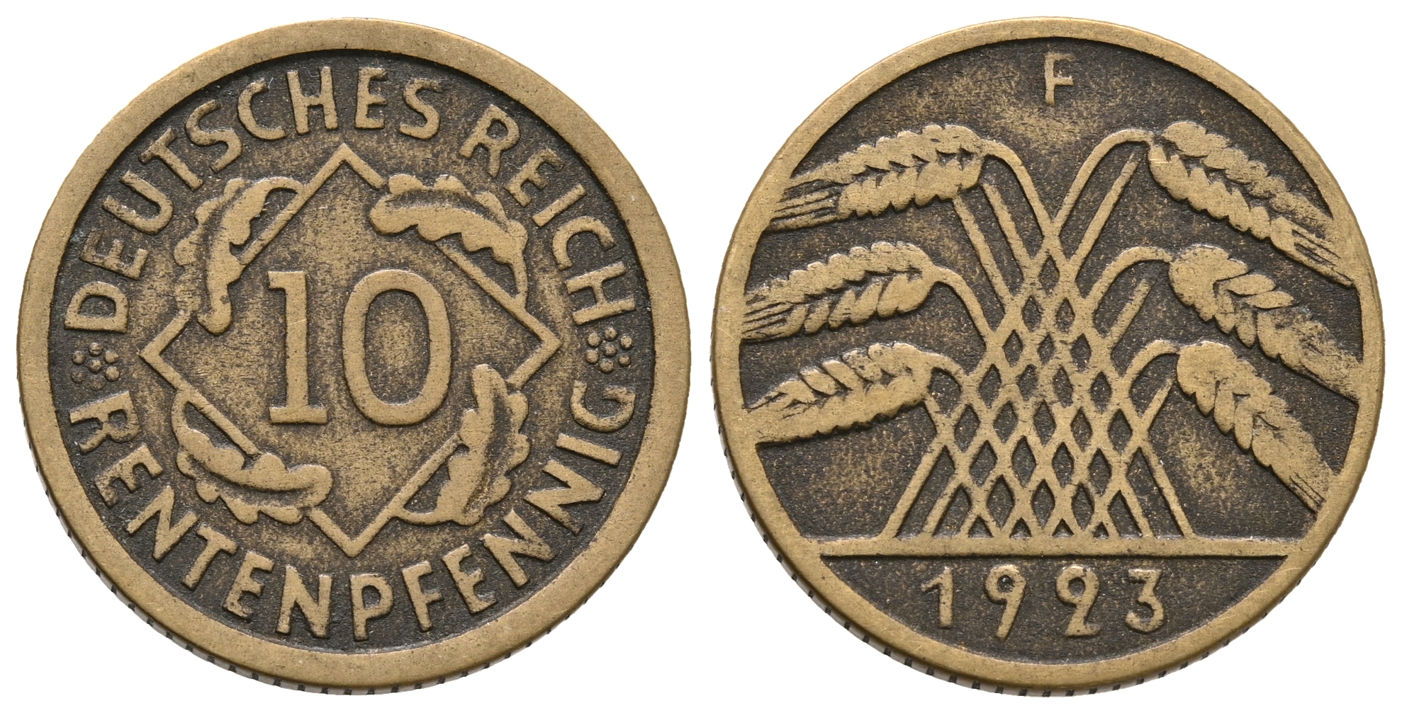 DE 10 Rentenpfennig 1923 D