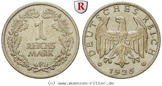DE 1 Reichsmark 1925 F