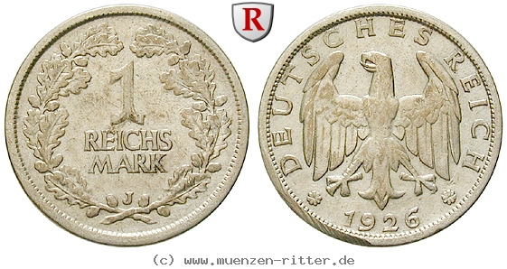DE 1 Reichsmark 1926 J