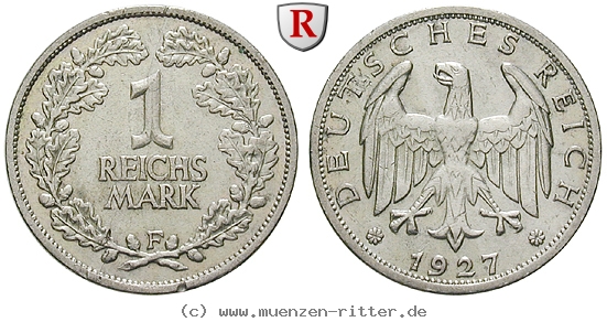DE 1 Reichsmark 1927 F