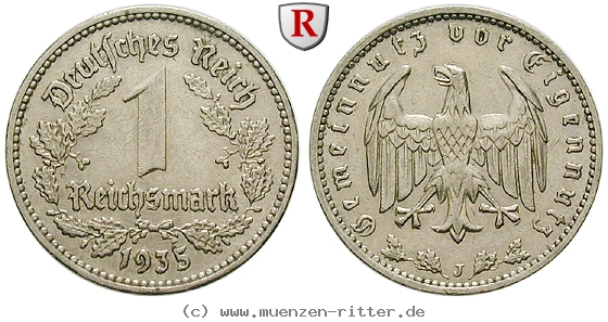 DE 1 Reichsmark 1935 A