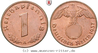 DE 1 Reichspfennig 1936 F