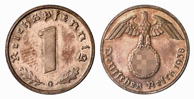 DE 1 Reichspfennig 1938 E