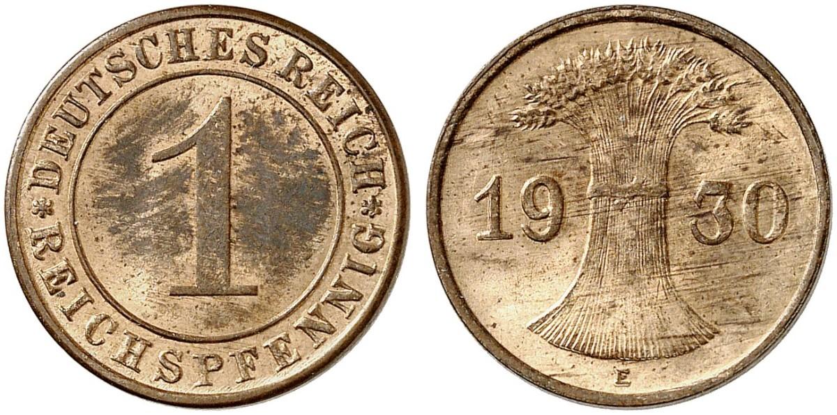 DE 1 Reichspfennig 1930 E