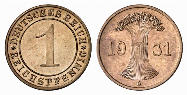 DE 1 Reichspfennig 1931 E