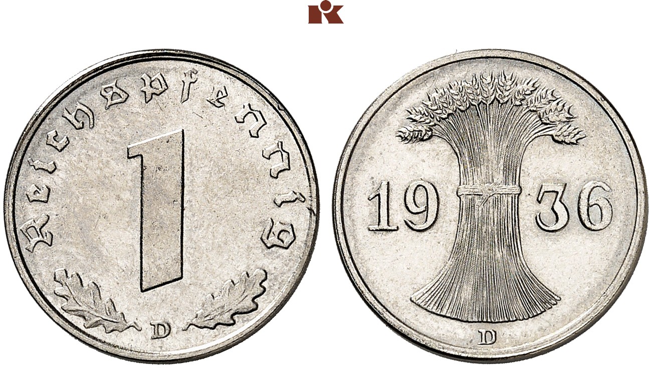 DE 1 Reichspfennig 1936 E